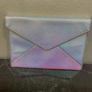 NEW Rebecca Minkoff Hologram Leo Clutch